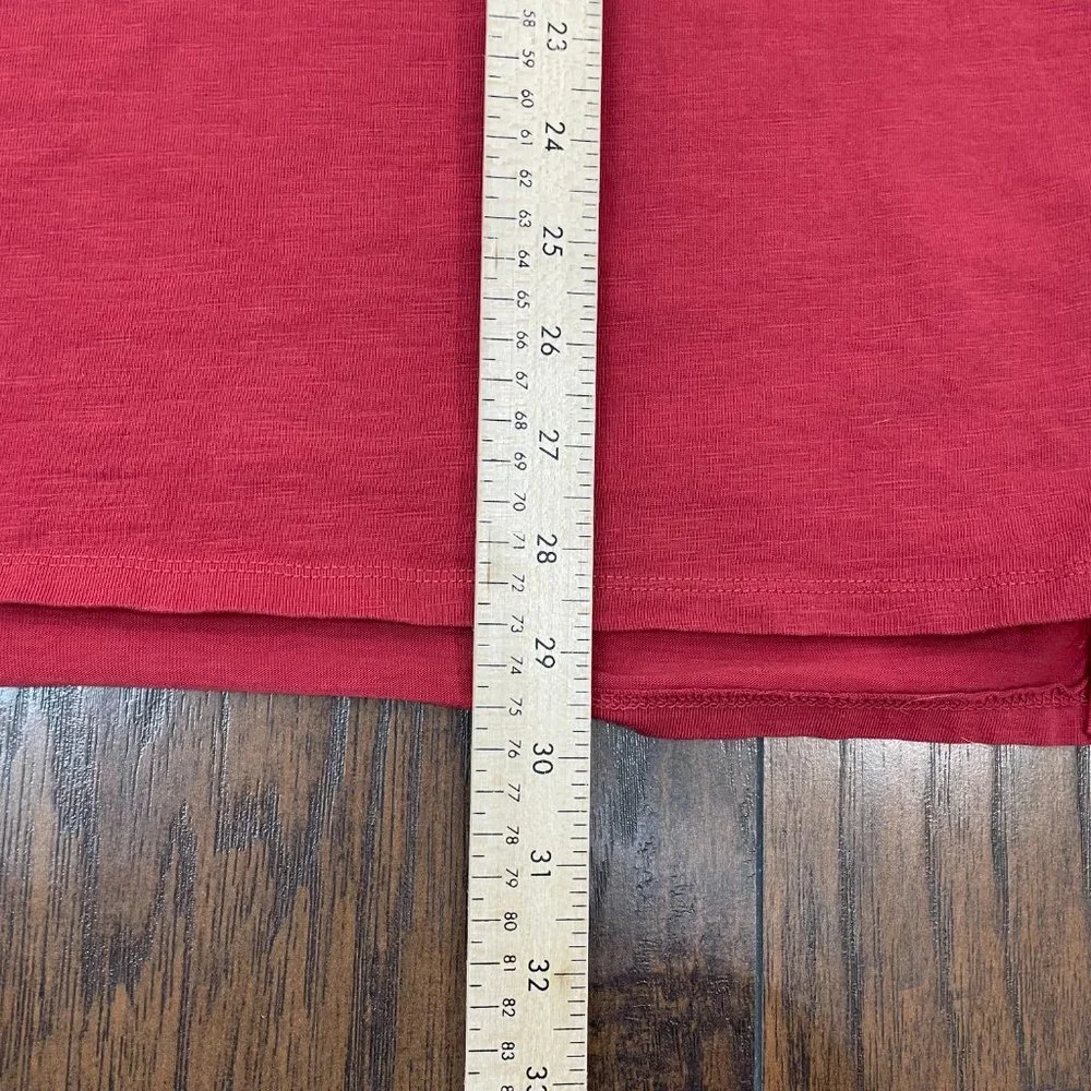 Gap Shirt XL Red Henley Slub Cotton Long Sleeve Casual Men's - Picture 9 of 13